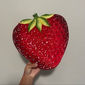 Ceramic Strawberry Plate